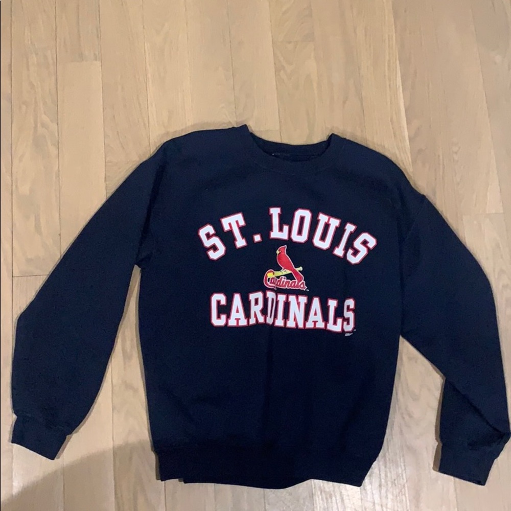 Navy blue St. Louis Cardinals Crew-neck Sweatshirt